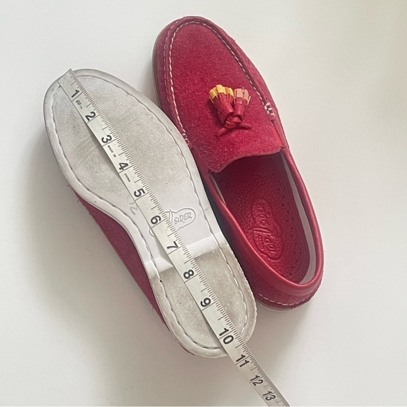 Sperry Cloud Authentic Original Red Suede Tassel Loafers Men Size 6 Rare Preppy
